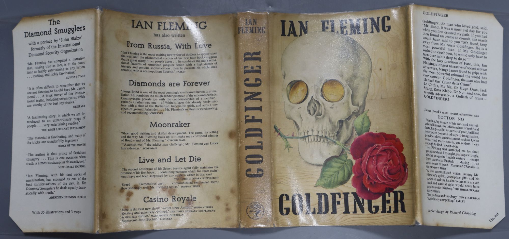 Fleming, Ian - Goldfinger, 1st edition (1st impression, 1st issue, 1st state), d/wrapper, 1959
